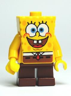 LEGO Minifigure-SpongeBob - Basic "I'm Ready" Look-SpongeBob SquarePants-BOB001-Creative Brick Builders